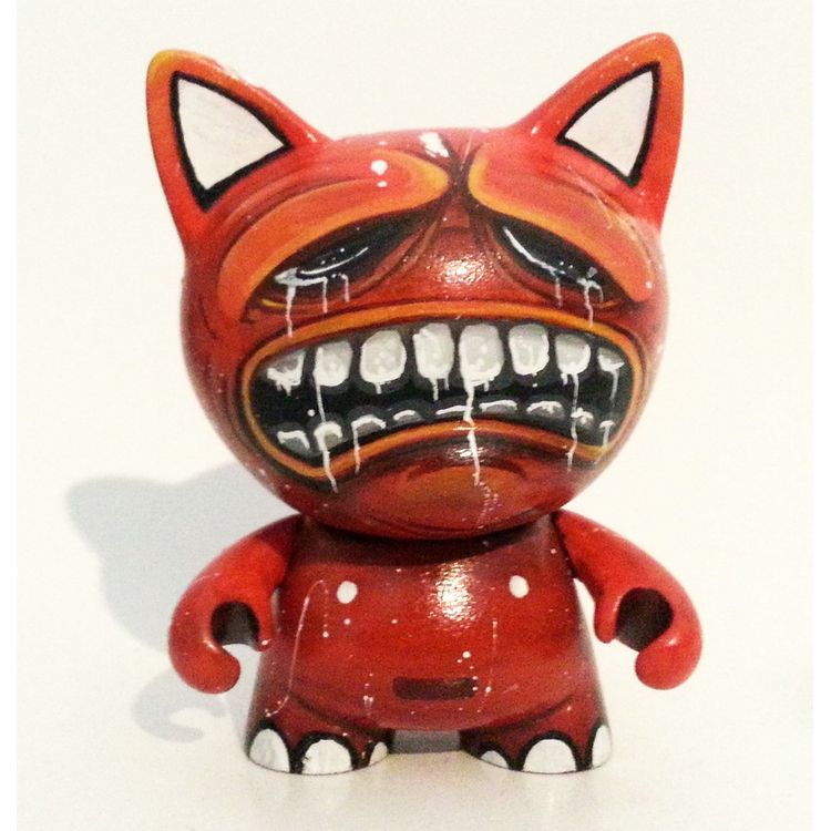 CUSTOM KIDROBOT TRIKKY BUMPED HEADS - red by Hoakser