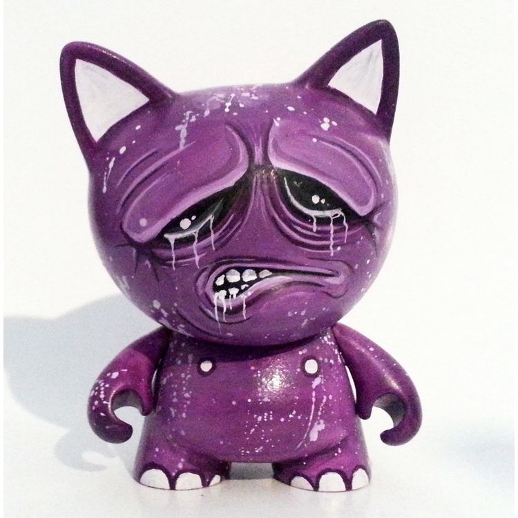 CUSTOM KIDROBOT TRIKKY BUMPED HEADS - purple by Hoakser