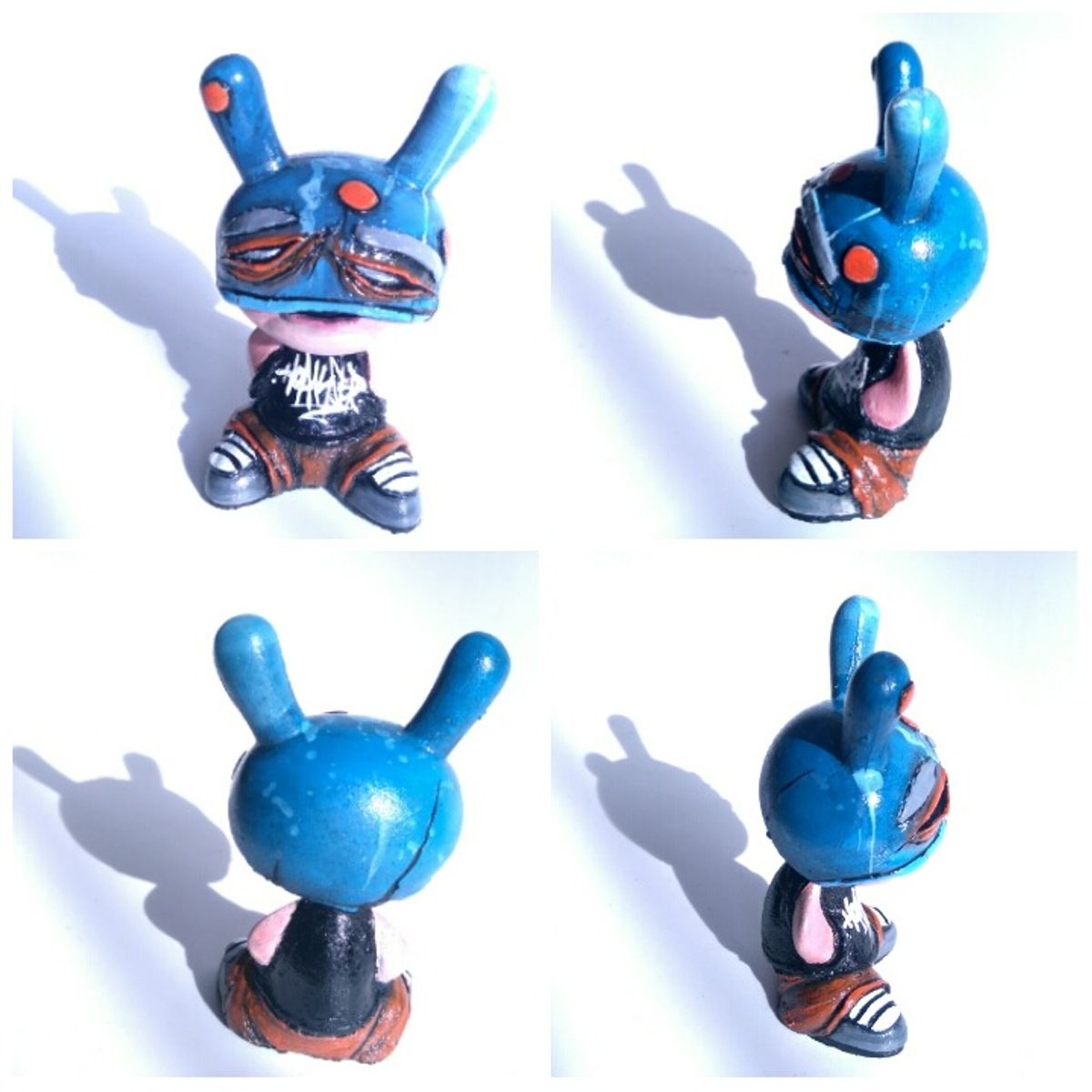 BUNNYCLAVA DUNNITZ 1 OF 4 RESIN DUNNY FIGURE GRAFFITI - blue