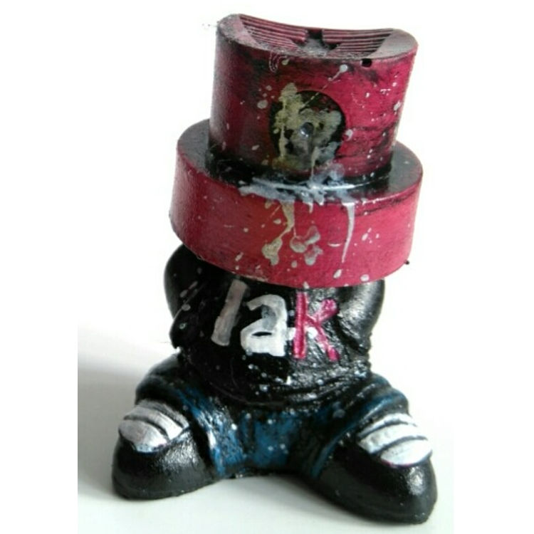 IRONLAK FAT HEAD VANDAL FACE RESIN GRAFFITI ART OBJECT by Hoakser