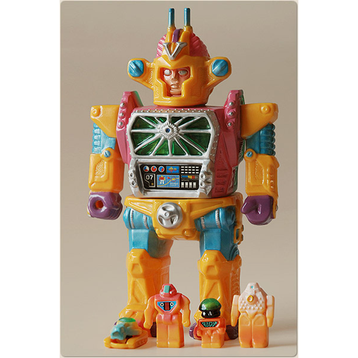 Commander Viktor Orange set - set of Victor + mini robot 4 bodies ( Angel Abby Exclusive )