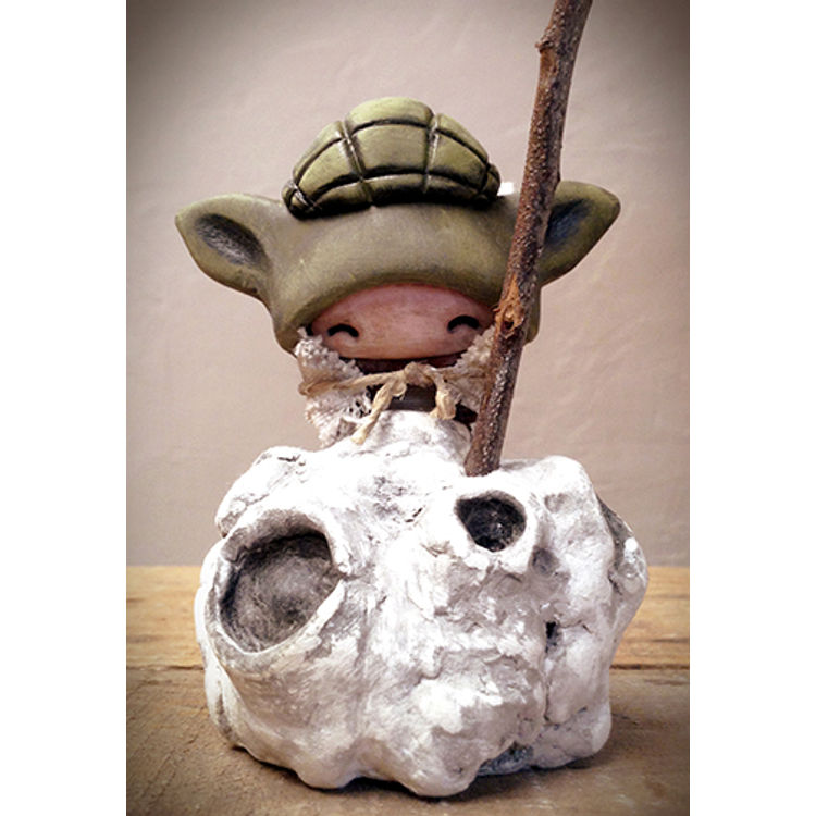 "Star Wars - Yoda On The Moon? 1" Figurine (2015) by KIBOOCHAN (Eugénie Bazelis)