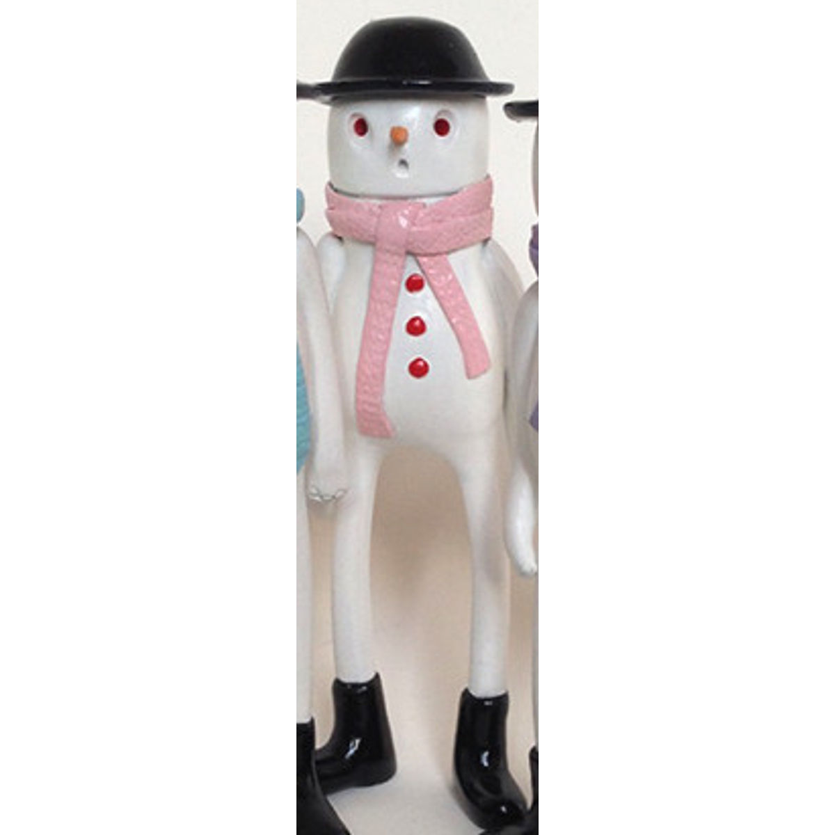 Snowman with pink scarf