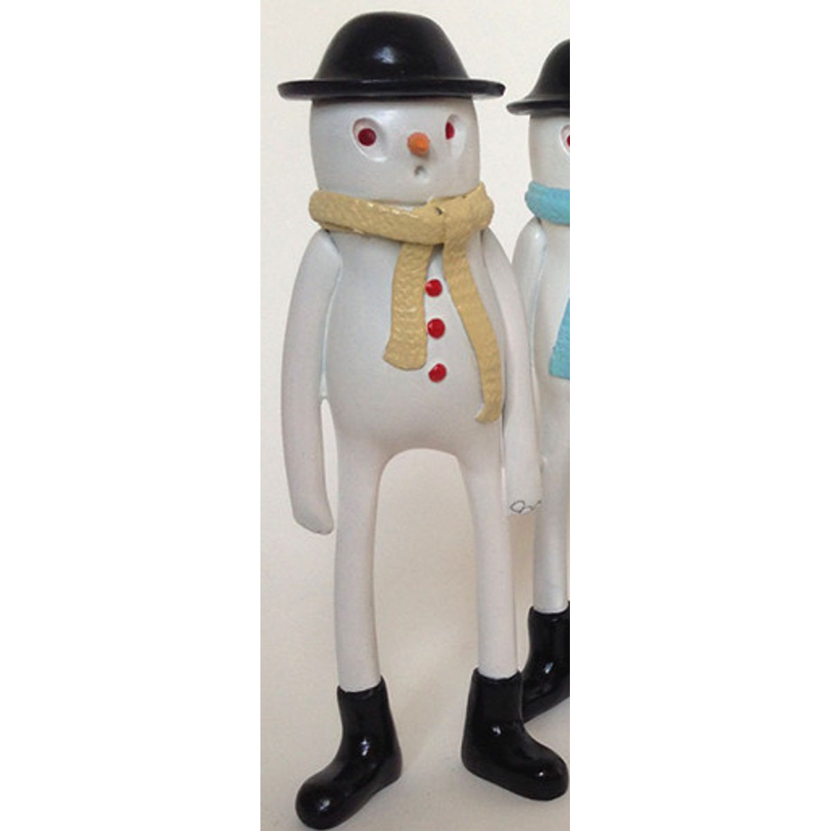 Snowman with yellow scarf