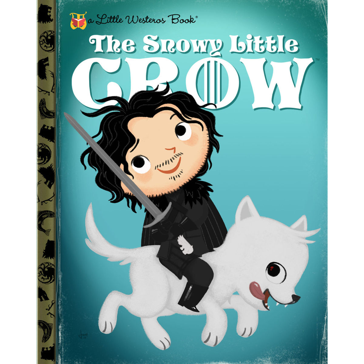 "The Snowy Little Crow" Print