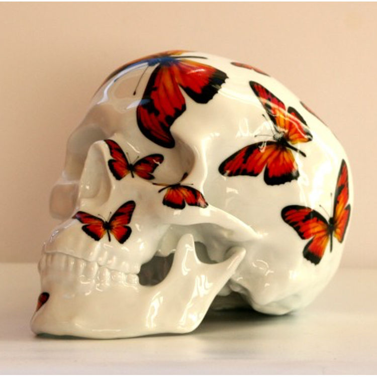 SKULL RED BUTTERFLY by NooN