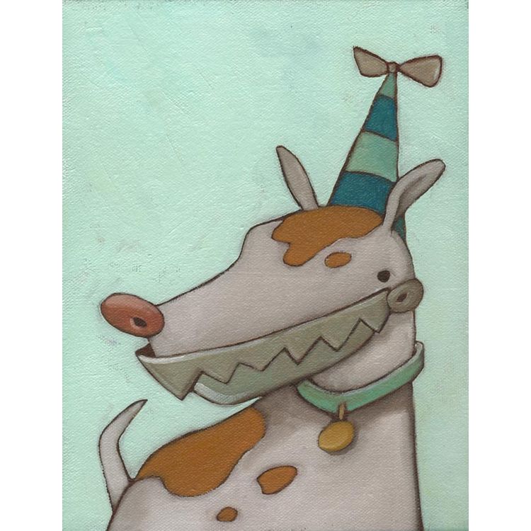 Dog With Bear Trap Smile by Kathie Olivas