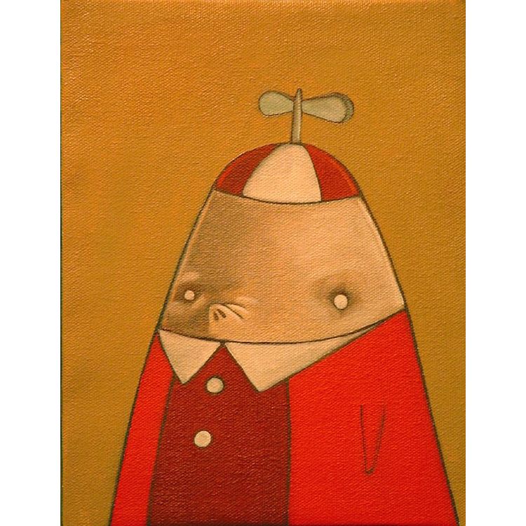 Boy In Red Shirt by Kathie Olivas