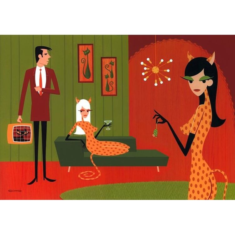 The Cat Carrier by Shag (Josh Agle)