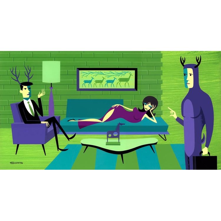 Oscar Hirsh Esq. by Shag (Josh Agle)