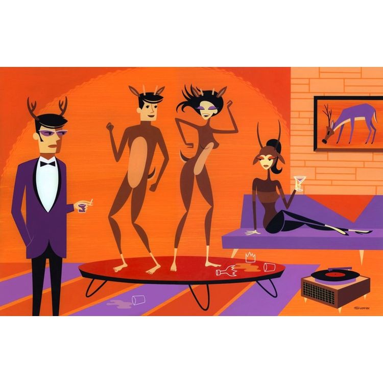 Stag Party by Shag (Josh Agle)