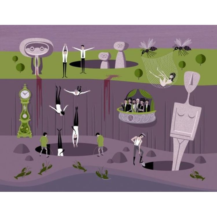 Cliff Divers by Shag (Josh Agle)
