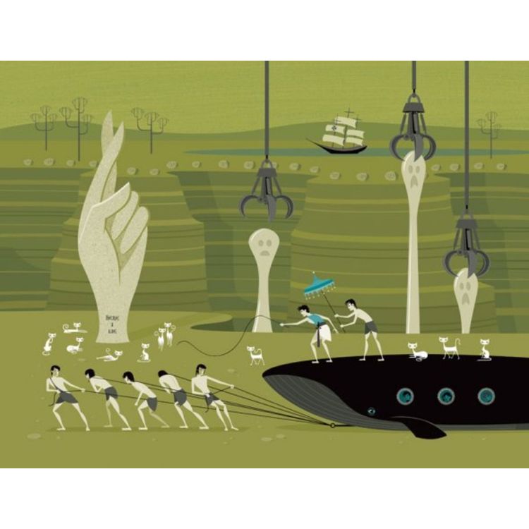 Little White Lines by Shag (Josh Agle)