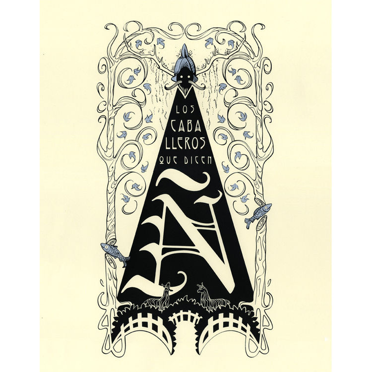 "The Knights Who Say Ni (en Espanol)" Embellished Print by Castlepöp