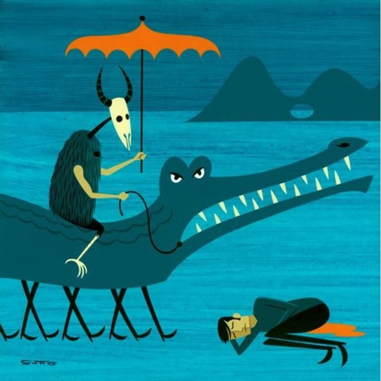 The Unconcerned Samaritan by Shag (Josh Agle)
