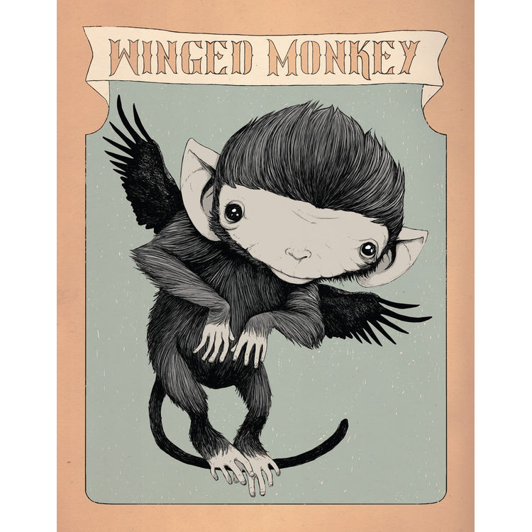 "Winged Monkey" Canvas Print by Isaac Bidwell