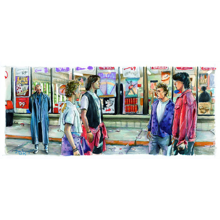 "Bill and Ted - Strange Things a foot" Print by Jim Ferguson