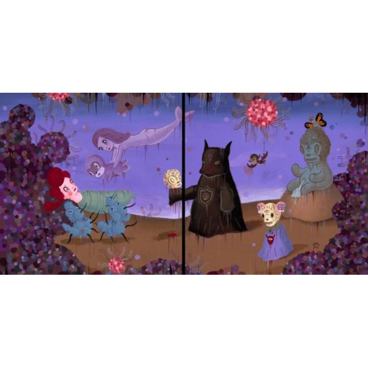 Untitled Diptych by Gary Baseman