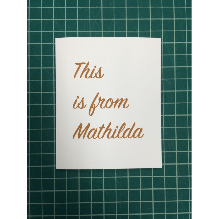 "This is from Mathilda" Greeting Card by Mark Sarmel