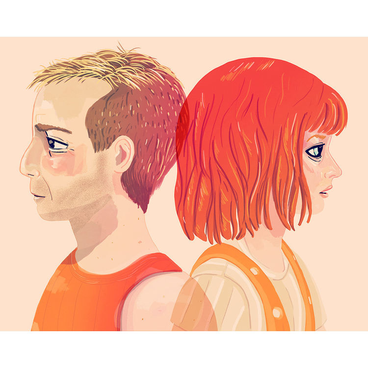 "Korben and Leeloo" Print by Nan Lawson