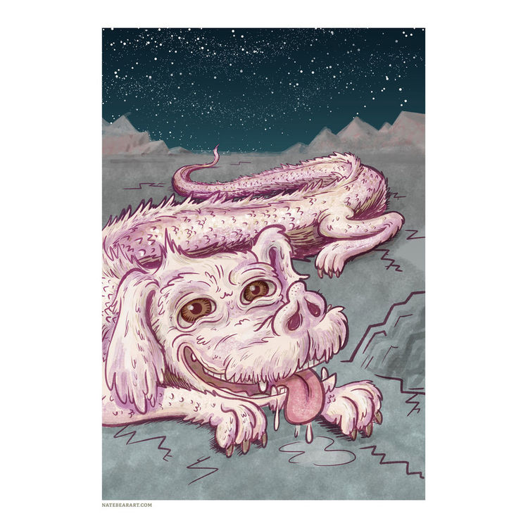 "What Up, Falkor!" Print by Nate Bear