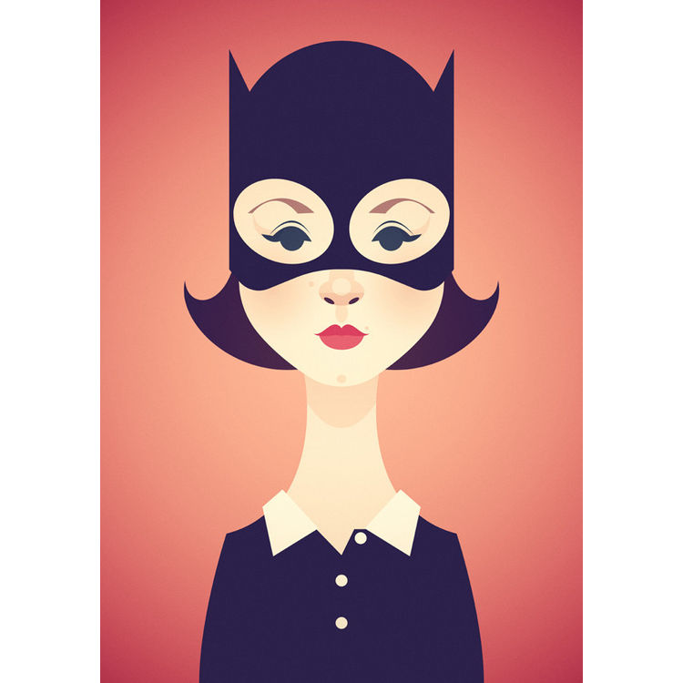 "Portrait of Thora Birch as Enid wearing a mask." Canvas Print by Stanley Chow