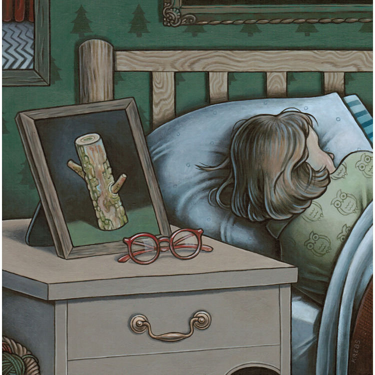"Good Night Sweet Log" Print by Tara Krebs