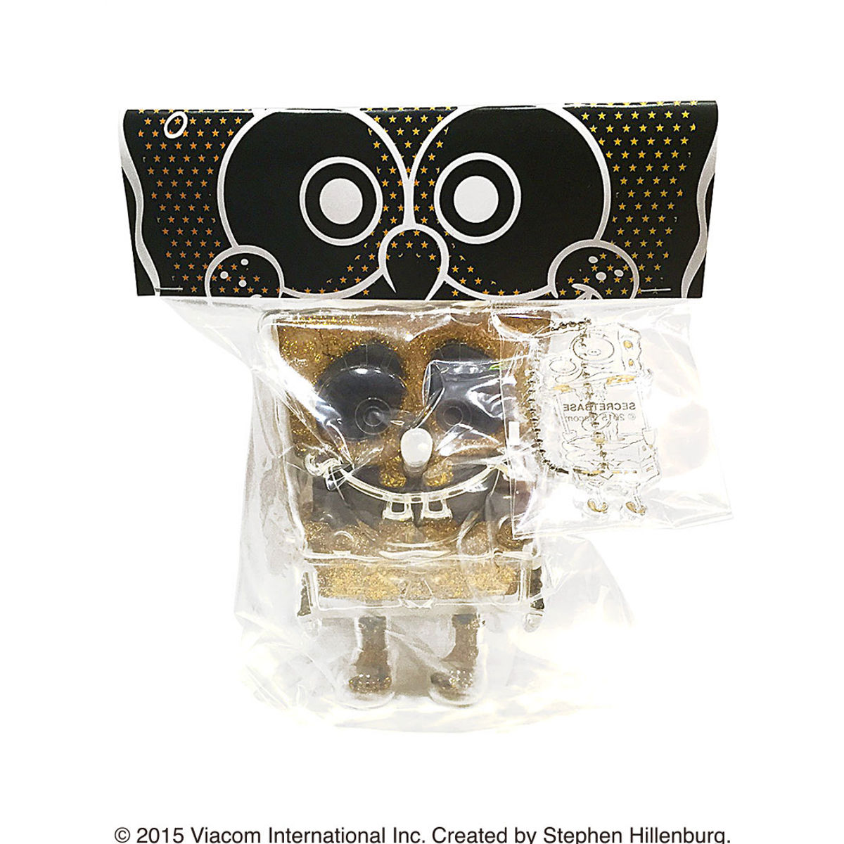 Sponge Bob Gold Glitter Keychain Set