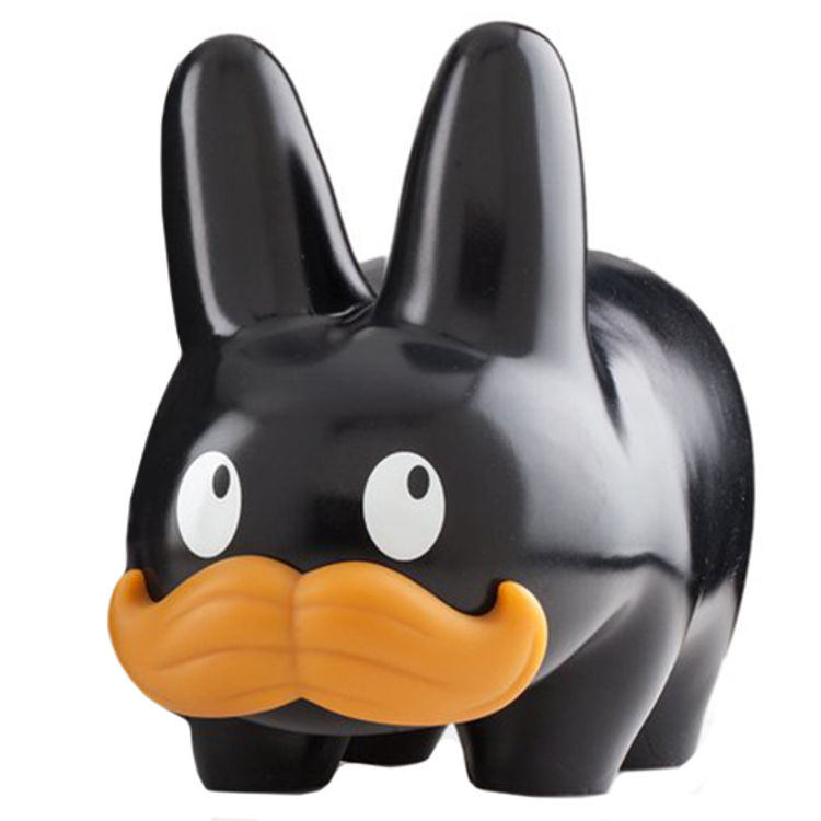 Mustache Labbit Glossy Black - 10" by Frank Kozik