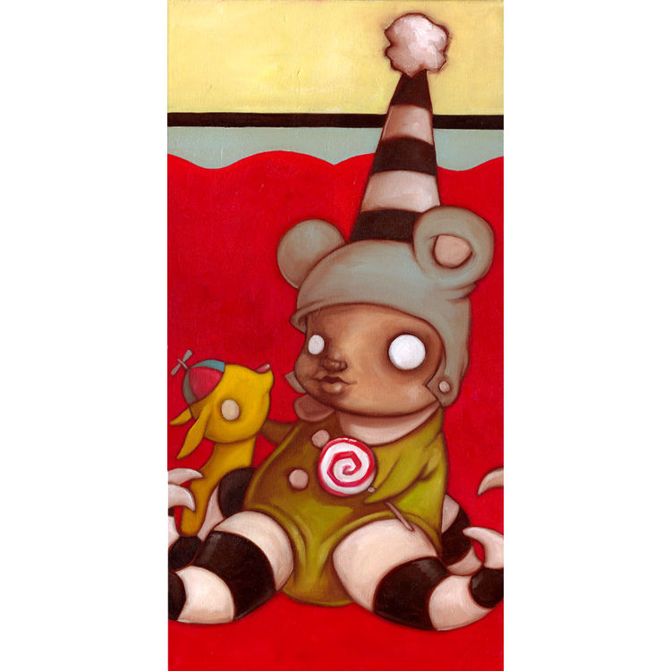 Squidboy With Yellow Dog by Kathie Olivas
