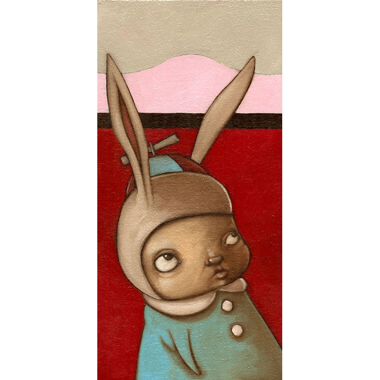 Baby With Rabbit Hood by Kathie Olivas