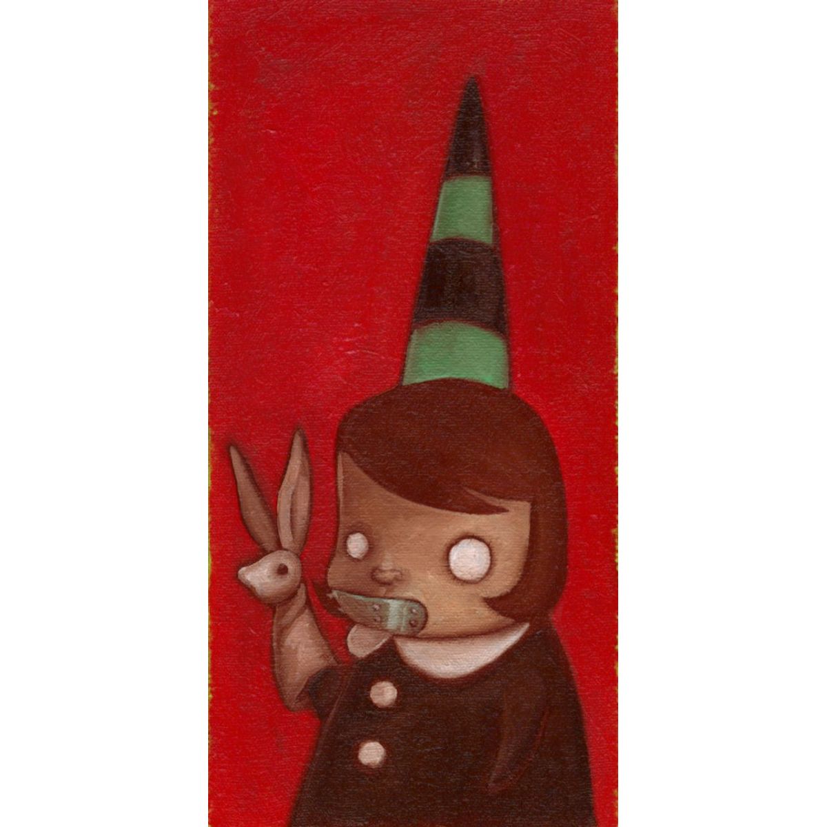 Silent Girl With Rabbit Puppet