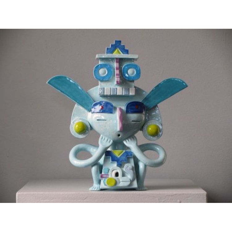Little Blue Mayan God by Max Lehman