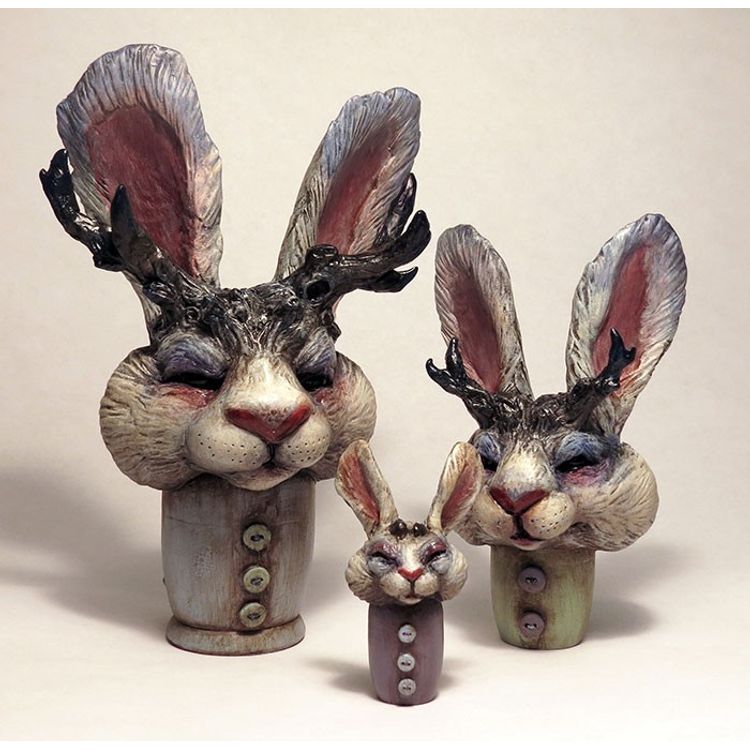 Arctic Jackalope Matryoshka by Carisa Swenson