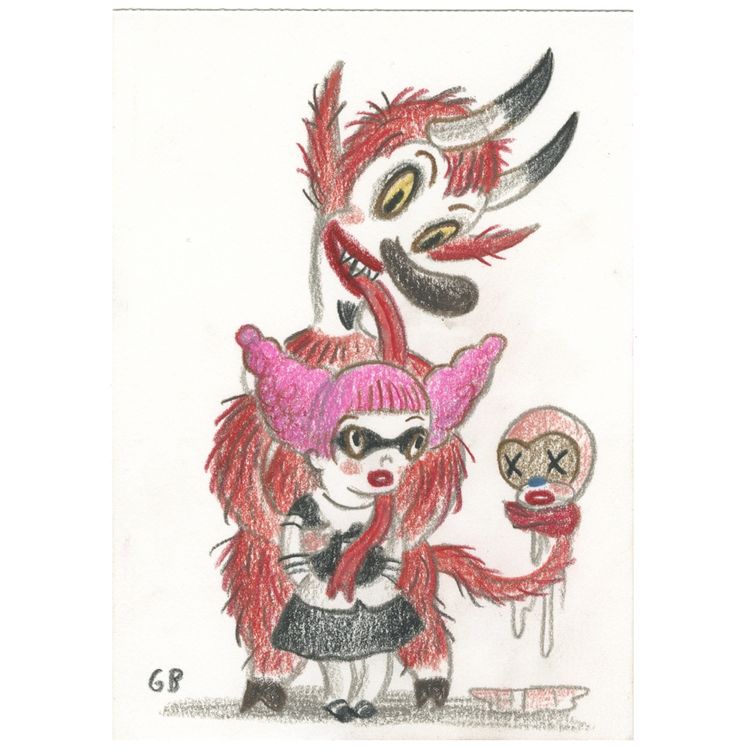 Krampus vs. The Wild Girl - Eight by Gary Baseman