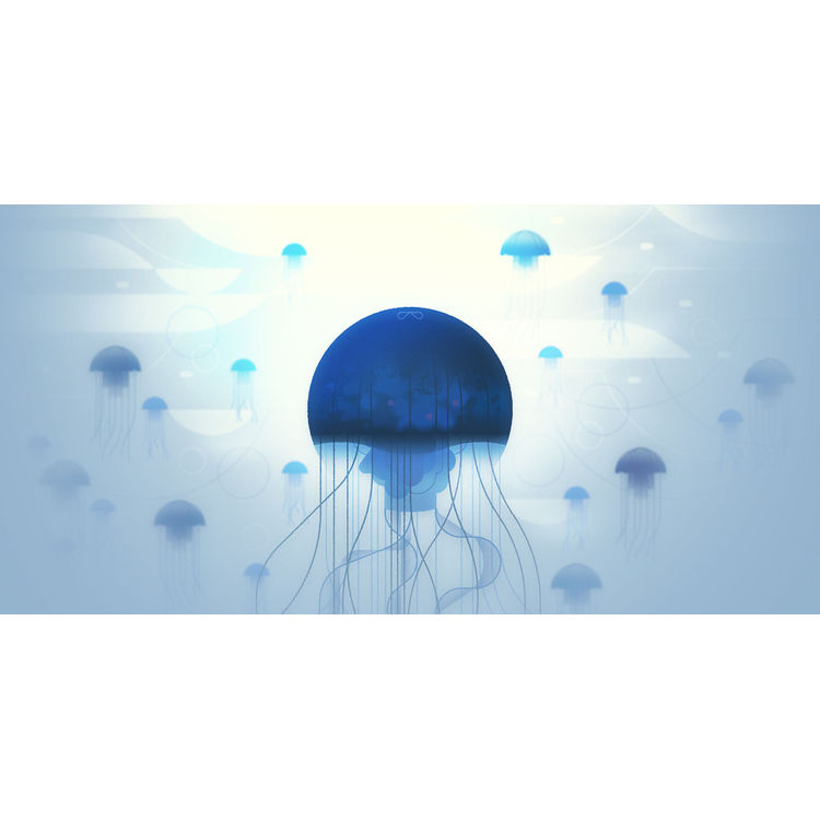 “Jellyfish Bloom” Print by Kevin Dart