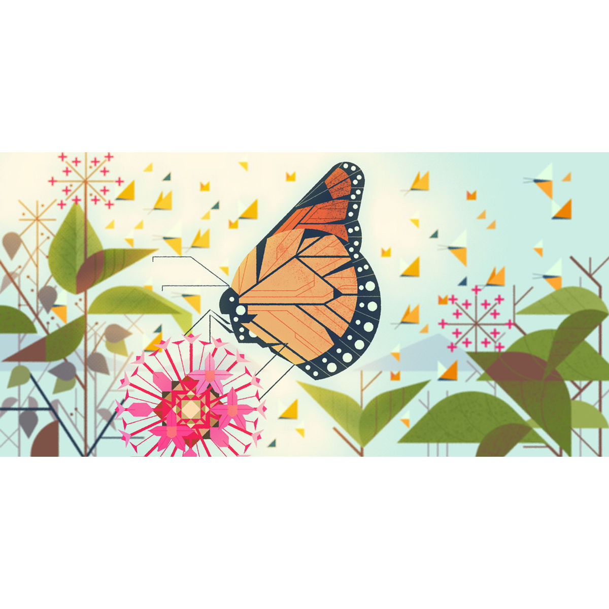 “Migratory Patterns of the Monarch Butterfly” Print