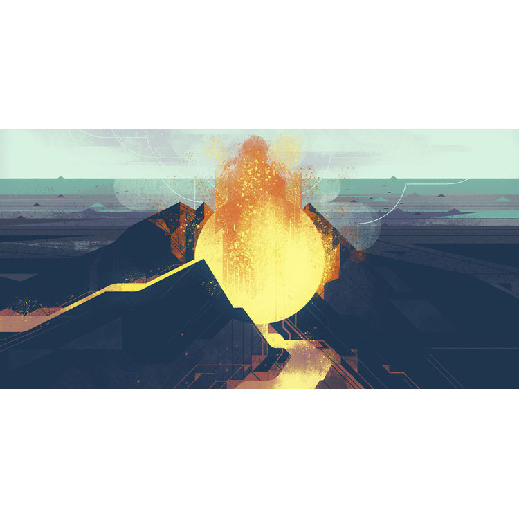 “Volcanoes of the Pacific Islands” Print by Kevin Dart