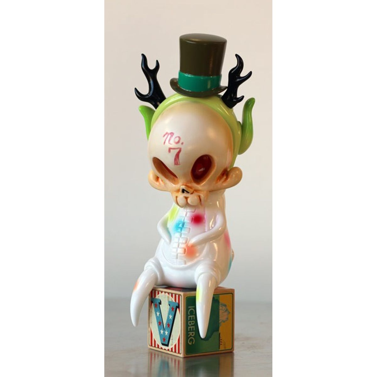 Heathen Jackalope - Hand-embellished Sofubi Mash-up