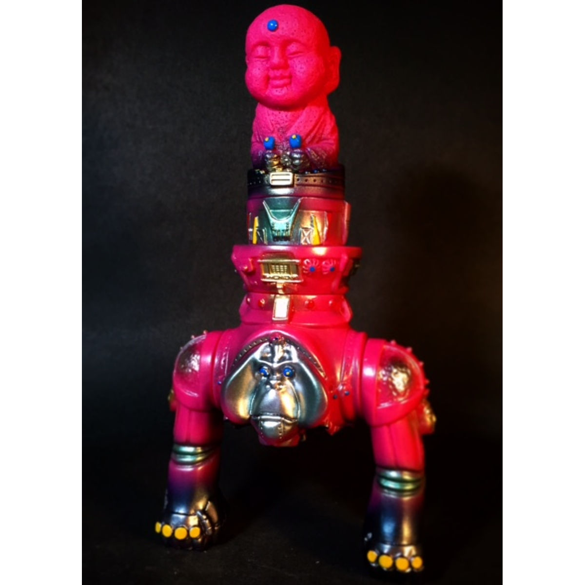 Jizo Rengeza Boss / Jizo lotus position boss monkey - pink Rhesca color