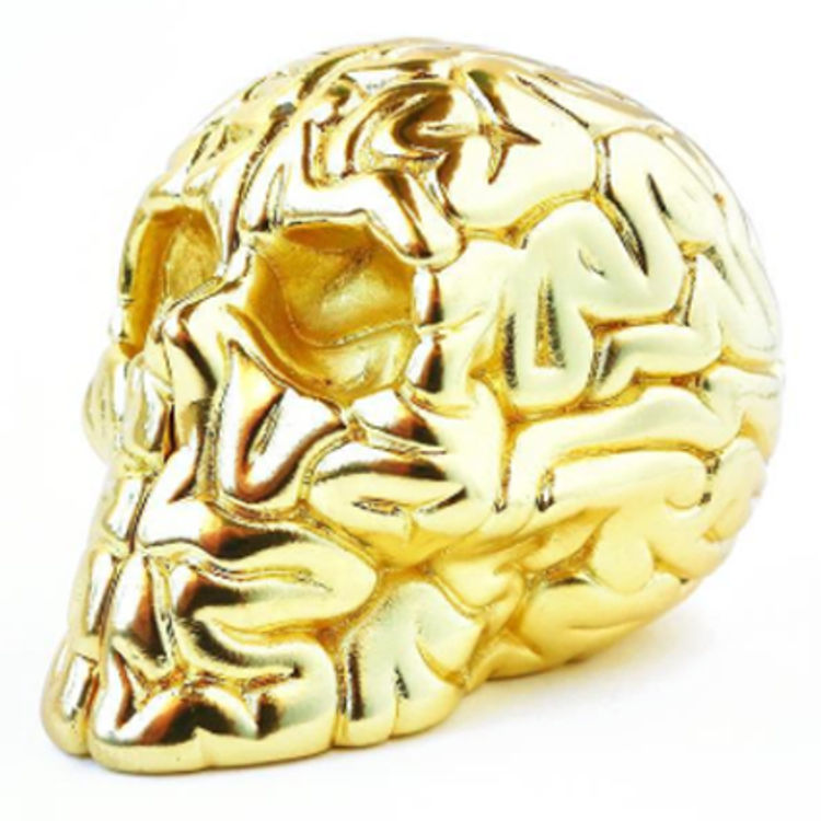 MINI Skull Brain - 24K GOLD EDITION by Emilio Garcia