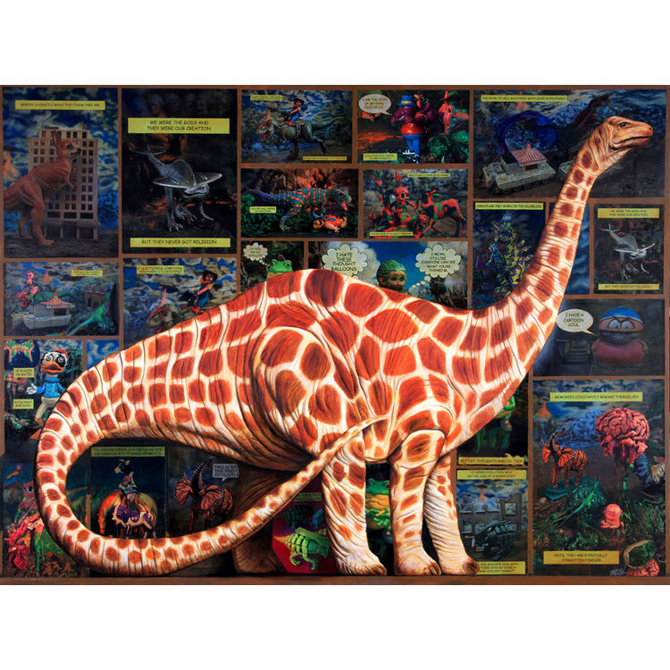 GIRAFFASAURUS by Ron English