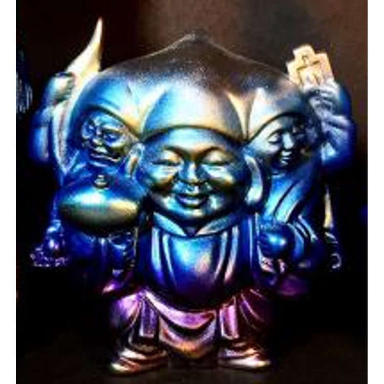 Three sides Daikokuten - Shimokita Illumination Year-End Blue by Mirock Toy (Yowohei Kaneko)