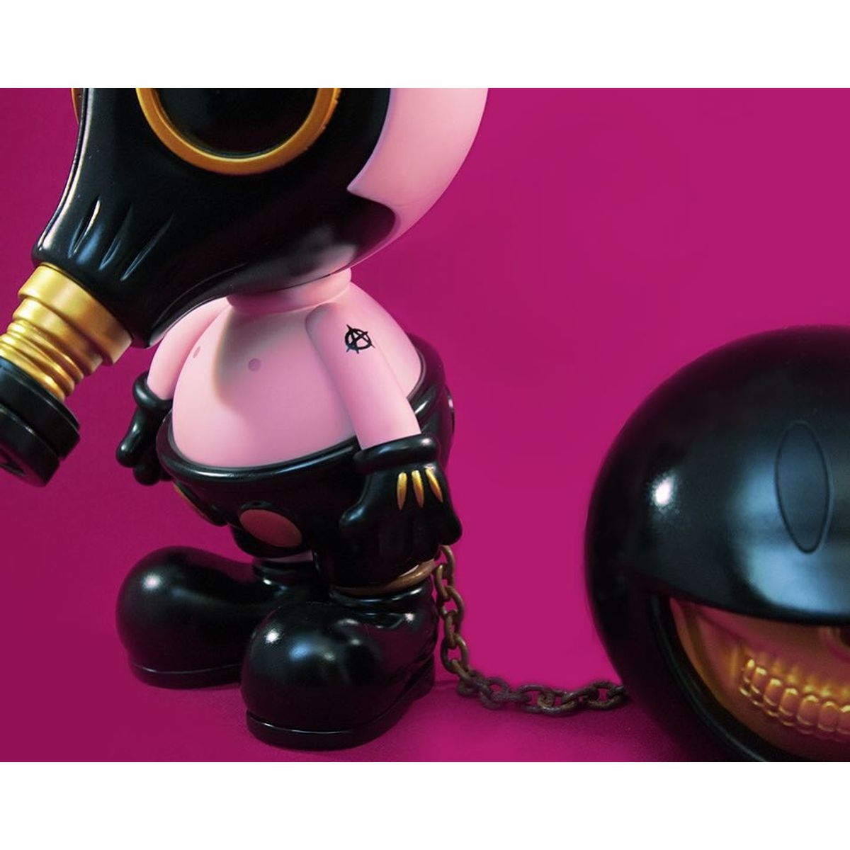 Mousemask Murphy - Bondage ( gold accents with black tattoo )