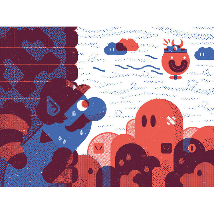 "Eye Contact" Print by KOMBOH