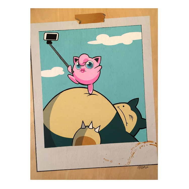 Selfie with Snorlax by Mike Maas