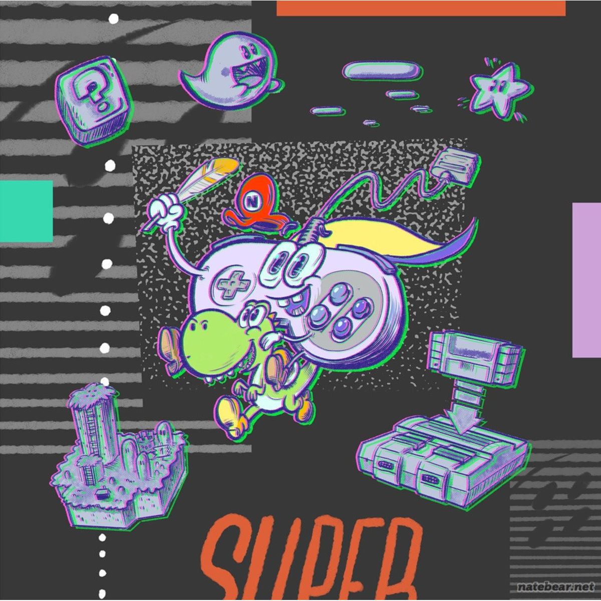"Mega Awesome Control Pad vs Super Rad Controller" Print Set