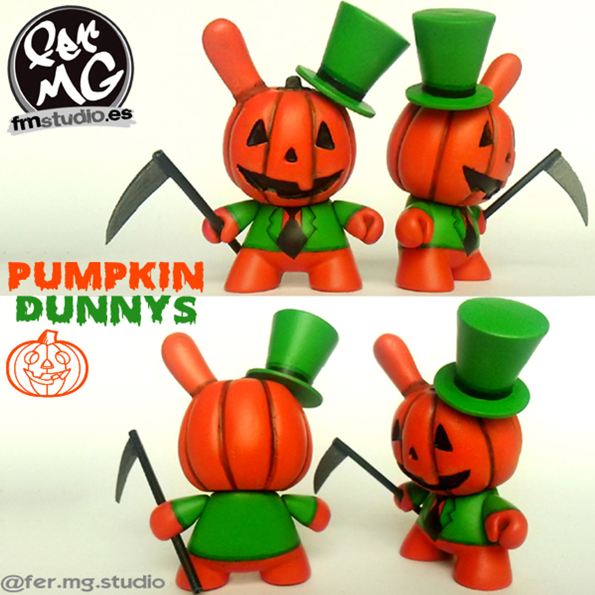 Pumpkin Halloween dunny (3'')