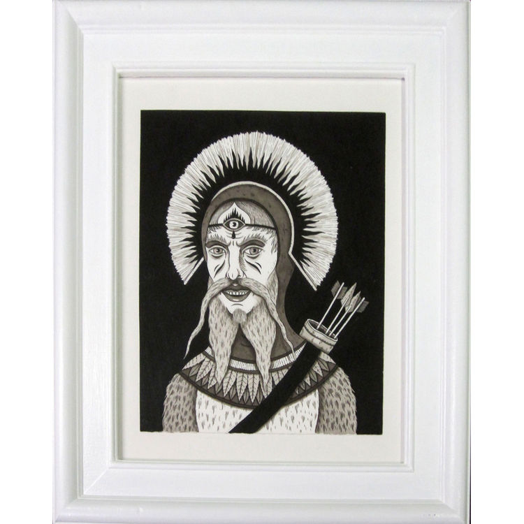 Bearded Archer With Headress by Jon MacNair