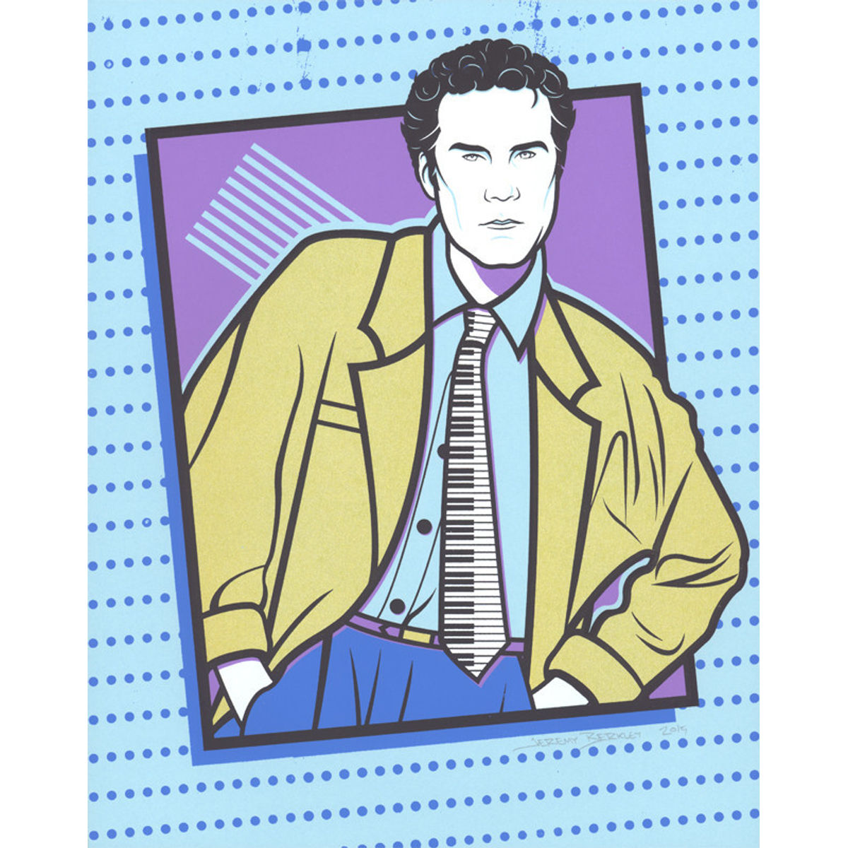 "I invented the piano key necktie!" Print